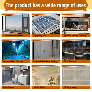 High Quality OEM Transparent Acetic <strong>Silicone</strong> Sealant 100% Acid <strong>Silicone</strong> Adhesive For Glass Bathroom PVC - Product Image 4