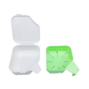 Cajas de almacenamiento dentales portátiles con asas para viajes internacionales; cajas portátiles para remojar y almacenar para personas mayores. - Product Image 2