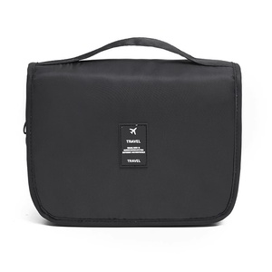 <span class=keywords><strong>Sac</strong></span> de maquillage tendance en tissu éponge, portable, design ouvert, style coréen, simple, féminin, grande capacité, avec crochet pour <span class=keywords><strong>sac</strong></span>, pour hommes - Product Image 2