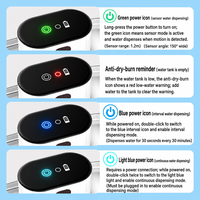 Fontaine à eau pour chat en acier inoxydable sans fil pour chats d'intérieur et petits chiens, distributeur rechargeable, fontaine à eau automatique pour chat
