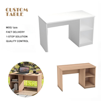 Meubles de bureau rectangulaires modernes, bureau d'ordinateur, table de conférence simple avec ensemble de chaises, style bois, pour la formation, table d'écriture