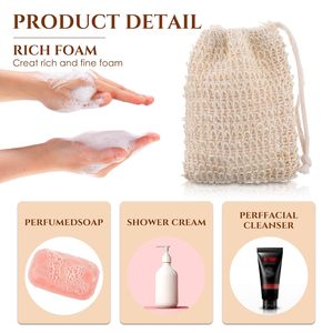 Venta al por mayor <span class=keywords><strong>Bolsas</strong></span> <span class=keywords><strong>de</strong></span> jabón <span class=keywords><strong>de</strong></span> <span class=keywords><strong>ganchillo</strong></span> Exfoliante Cordón Natural Sisal Bolsa <span class=keywords><strong>de</strong></span> jabón Bolsa <span class=keywords><strong>de</strong></span> ahorro Bolsa <span class=keywords><strong>de</strong></span> barra <span class=keywords><strong>de</strong></span> jabón <span class=keywords><strong>de</strong></span> malla <span class=keywords><strong>para</strong></span> la ducha - Product Image 6