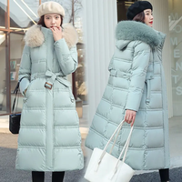 Manteau parka blouson réversible imperméable et coupe-vent pour femme, mode hiver, écologique, épais, chaud, à capuche, blanc et noir avec logo