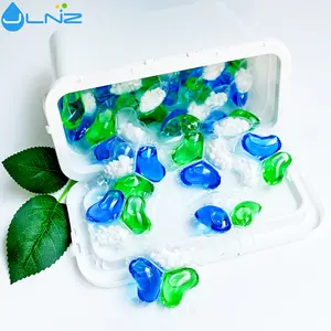 OEM PVA Liquid Laundry Detergent Beads Soap Washing Powder Capsule Laundry Pod 3-1 with beads