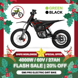 มอเตอร์ไซค์ไฟฟ้า EM5 PRO 4000W/4800W มอเตอร์เกียร์ 60V สำหรับขับขี่ออฟโรด ความเร็ว 70 กม./ชม. แบตเตอรี่ 27AH ระยะทาง 61-80 กม./ชม. รุ่น EM5 PRO - Product Image 1