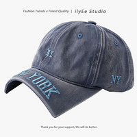 Topi Baseball Unisex Gaya Korea 100% Katun Model Terbaru 2026 Hitam Dome Bertepi Pendek 6-Panel Dapat Disesuaikan Gaya Antik