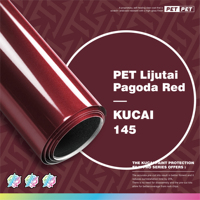 Film de protection de véhicule en vinyle PET Lijutai Pagoda Red 1,52x17M, sans bulles d'air, sans effet peau d'orange, changeant de couleur, métallique, pour carrosserie