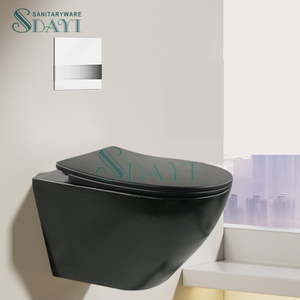 SDAYI 2024 nouveau Style usine bas prix <span class=keywords><strong>pas</strong></span> <span class=keywords><strong>cher</strong></span> salle de bain moderne <span class=keywords><strong>noir</strong></span> mat couleur céramique <span class=keywords><strong>WC</strong></span> mur suspendu toilettes avec des couleurs personnalisées - Product Image 1