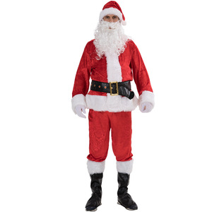Santa Claus Costume Set One Size Polyester Adult Cosplay Costume - Product Image 4