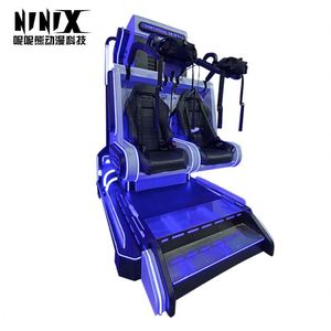 เครื่องจำลอง VR แบบสองที่นั่งในร่ม โครงสร้างโลหะ ให้ประสบการณ์การเล่นเกมสุดเร้าใจด้วยการจำลองการตกจากที่สูง อุปกรณ์สวนสนุกเชิงพาณิชย์ MR - Product Image 3