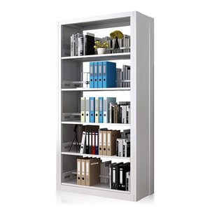 Multi-purpose Steel Book Display Rack Adjustable Shelves Double-sided Storage Sturdy Metal Floor-standing Library <b>Bookshelf</b> for - Product Image 1