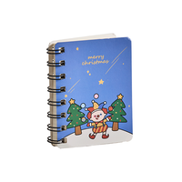 Haute couleur dessin animé noël cahier personnalisé Mini Portable étudiant Journal spirale reliure cadeau étudiants papier épaissi poche