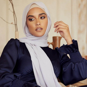 Gran oferta 2025 gasa Hijab bufanda larga Super suave transpirable Airy sensación lujosa para mujeres musulmanas verano - Product Image 2