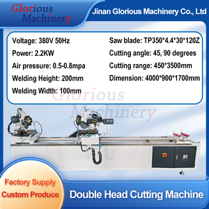 Scie <span class=keywords><strong>de</strong></span> précision CNC à double tête 45 degrés pour la découpe d'aluminium, PVC, profilés <span class=keywords><strong>de</strong></span> fenêtres et <span class=keywords><strong>de</strong></span> portes, et cadres - <span class=keywords><strong>Prix</strong></span> compétitif - Product Image 5