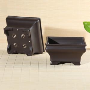 Pots de bonsaï carrés classiques en <span class=keywords><strong>plastique</strong></span> de conception unique de 15.4cm pour cactus et arbre succulents - Product Image 5