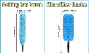 माइक्रोफाइबर पंख डस्टर किट 4 पीसी टेलीस्कोपिक एक्सटेंडेबल लॉक वॉशबल हाई सफाई के लिए पुनः प्रयोज्य कोवेब डस्टर - Product Image 2