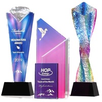 Trofeo de Cristal Personalizado para Reconocimiento Empresarial, Premio de Cristal con Impresión a Color, Regalo Corporativo