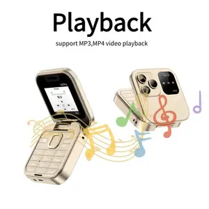 Téléphone portable pliable I16 Pro Mini Flip Global Dual SIM Card HD Display Magic Voice FM Radio Blacklist Speed Dial <span class=keywords><strong>Vibration</strong></span> Keypad - Product Image 6