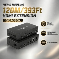Extenseur HDMI 120M/393Ft 1080P 60Hz KVM avec PoE, IR et Multi-vers-Multi (supporté)