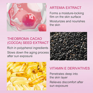 Vegan SPF50 PA + + + 50g/1.76oz geniş spektrumlu nemlendirici güneş kremi UVA UVB koruma parlatıcı nemlendirici tüm cilt tipleri - Product Image 5