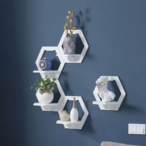 Hot No Punching Wall Plastic Decorative Flower <b>Shelves</b> Pot Ornament Storage Holders for Bedroom Living Room - Product Image 2