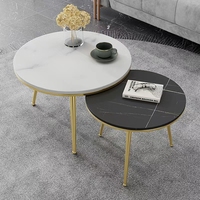 Table centrale ronde moderne, Style Unique, pour salon, en acier inoxydable, plaqué or, Tables basses de luxe