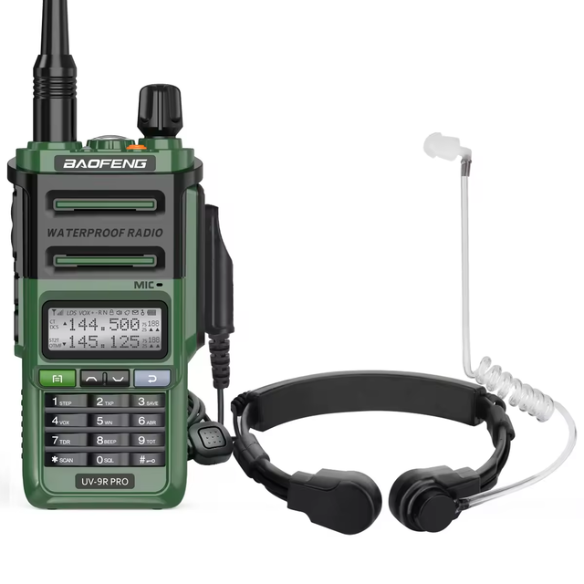 Tactical Acoustic Tube Headset IPX4 Waterproof Two-Way Radio Wired Earpiece Microphone
