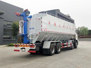 Brand New FAW 8X4 40000L 45CBM Bulk Feed Delivery Truck for Poultry Farm Livestock Feed Transport - Product Image 3