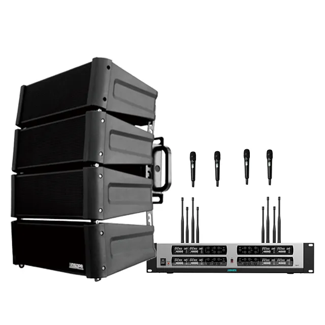 Easy install 4x4.5" 12" Subwoofer 2 Way Outdoor Indoor 8 10 15 inch Line Array Loudspeaker Stereo DJ Powered PA Speaker System