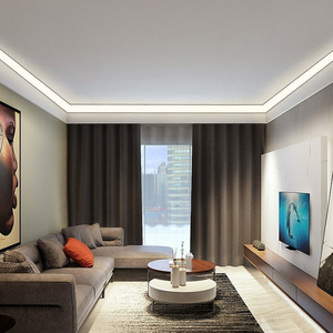 สำหรับห้องนั่งเล่นมุมด้านในมุมด้านบนโคมไฟล้างผนังเพดานแบบรางไฟ LED อะลูมิเนียมโปรไฟล์ - Product Image 3