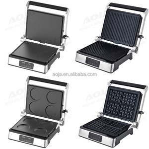 AOJA Nouveaux appareils de cuisine Facile à utiliser Écran d'affichage électronique Dogital Contact Grill Gaufrier pour toute la famille - Product Image 4