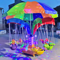 Grande Vente Chaise Volante Rotative Parc d'Attractions, Balançoire Enfants, Manège Musical Poisson, Grand Équipement de Divertissement Extérieur