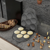 Machine à Arepas Électrique, Cuisson de 7 Arepas, Machine à Crêpes avec 7 Emplacements pour Arepas