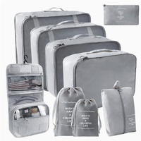 Ensemble de 7 trousses de toilette de voyage, organiseur de maquillage, sacs de rangement à fermeture éclair, kit d'organisation pour les voyages, emballage pour bagages, OEM