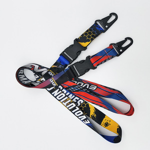 Comfortable Fit Eco-Friendly Customized Logo <b>Key</b> Lanyard ID Wristlet for Women Men Polyester Neck Strap <b>Chain</b> <b>Holder</b> Silk Screen - Product Image 6