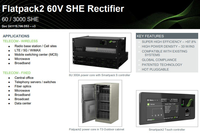 Module redresseur Eltek Flatpack2 60/3000 SHE, alimentation à découpage pour télécommunications 60V 3000W