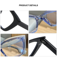 Montures optiques tendance avec couleurs contrastées, lunettes anti-lumière bleue, charnières métalliques, montures de lunettes œil-de-chat pour femmes, vente en gros