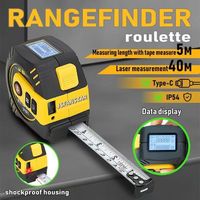 Ruban à mesurer laser numérique OEM de 40 m, précis à 2 mm, avec affichage LED, économique