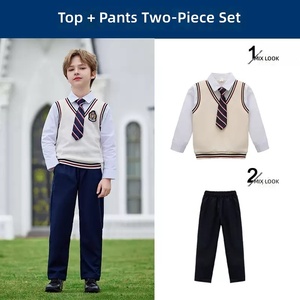 Vente en gros d'uniformes scolaires de haute qualité en trois pièces (gilet, chemise et pantalon) pour tous <span class=keywords><strong>les</strong></span> âges dans <span class=keywords><strong>les</strong></span> <span class=keywords><strong>écoles</strong></span> primaires et <span class=keywords><strong>secondaires</strong></span>. - Product Image 4
