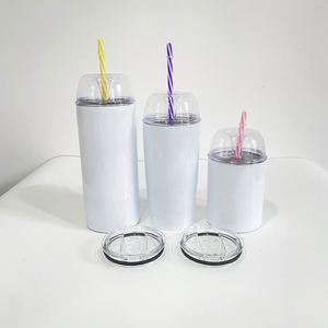 Diy Sublimation 10Oz 20Oz 22Oz Straight Tumbler With Dome Lid for Mini Resin Figures Christmas Snow Globe - Product Image 2