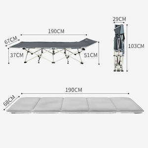 Personnalisé 10 Lit de camping moderne à cadre en métal reporté avec toile Mobilier de chambre à coucher d'extérieur et de maison - Product Image 6
