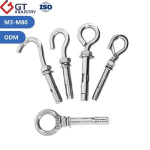 Boulon à œil en acier inoxydable SS304 201 316 316L, manchon d'expansion, ancre, boulon à œil, 5/8 3/4 1/2 3/8 200 mm, boulon d'expansion avec <span class=keywords><strong>crochet</strong></span> - Product Image 1
