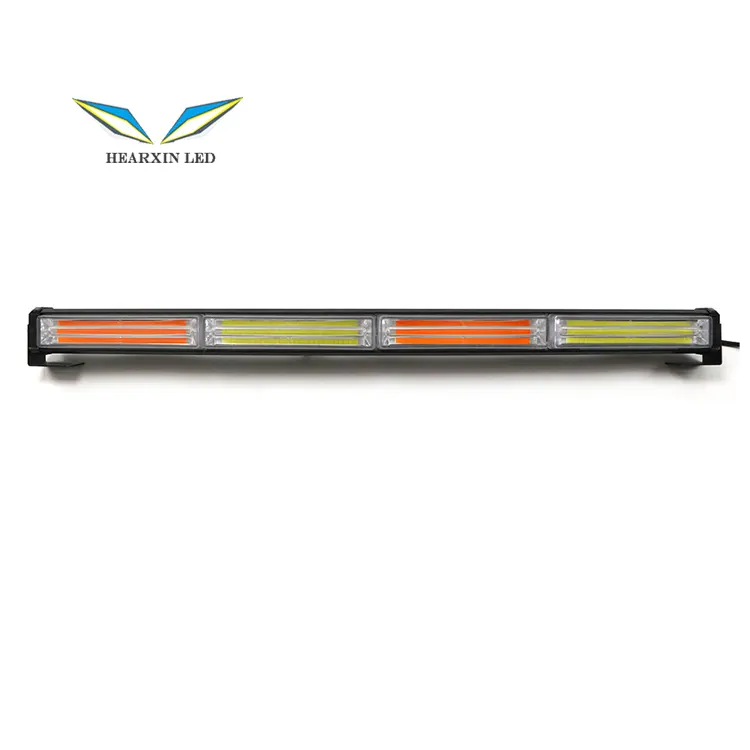 ไฟฉุกเฉินกระพริบสำหรับรถดับเพลิง,ขนาด13 "ถึง46" กำลังไฟ144W COB LED ไฟเตือนสีเหลืองสีแดงสีฟ้า12V 24V