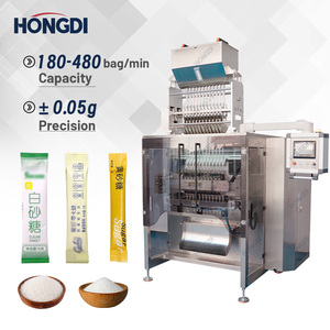 Machine d'emballage de granulés à grande vitesse avec fonctions de remplissage, d'étiquetage et de scellage arrière pour la production alimentaire et de boissons, à moteur - Product Image 1