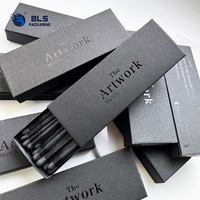 Fournisseur de boîtes cadeaux en papier pour bougies, de type tiroir coulissant, élégantes, personnalisées avec logo imprimé, longues, noires, de qualité supérieure.
