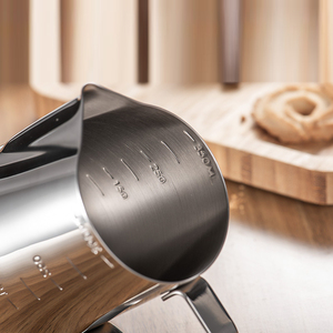 Pichet à mousse en acier inoxydable pour café expresso, latte, cappuccino, crème de lait – Idéal pour barista - Product Image 2