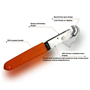 Llave ajustable de apertura grande con autobloqueo Mango de TPR Llave universal para el hogar Llave de tubo CRV de apertura de tubería autoajustable - Product Image 3