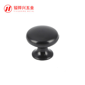 YIHUAXING METAL Furniture <b>Knob</b> Round Zinc Alloy Matte <b>Black</b> Wardrobe Cabinet Handle - Product Image 3