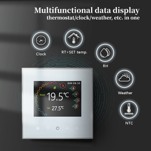 Controlador de Temperatura Inteligente para Calefacción por Suelo Radiante <span class=keywords><strong>BECA</strong></span> con WiFi, Pantalla Táctil LCD, Carga de 5A, Termostato de Pared para Caldera, Compatible con Alexa - Product Image 5