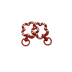 LLavero de aleación con forma de flor colorida, bolso con estampado UV de colores dulces frescos, llavero de dibujos animados de estilo INS a la moda, accesorio colgante - Product Image 1